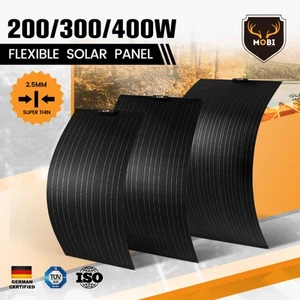 MOBI 200W/300W/400W Flexible Solar Panel Mono 12V RV Camping Caravan Boat - Picture 1 of 36
