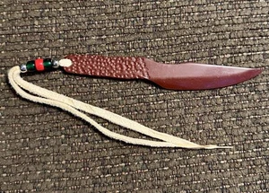 Perlen~Heiliges Catlinit Messer~Indianer~Lakota~Pfeifenstein~Sioux~Spirituell - Bild 1 von 2