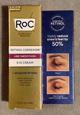 Crema suavizante para ojos RoC Retinol Correxion Line 0,25 fl oz - tamaño de viaje Foto 1 de 4