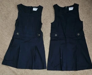 2 Old Navy Girls Size XS (5) Blue Stretch Sleeveless School Uniform Dress NWT - Picture 1 of 2
