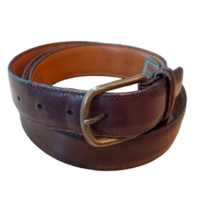 Vintage TRAFALGAR CORDOBA Kalbsleder Leder Gürtel Messingschnalle Herren 40" Mahagoni - Bild 1 von 9