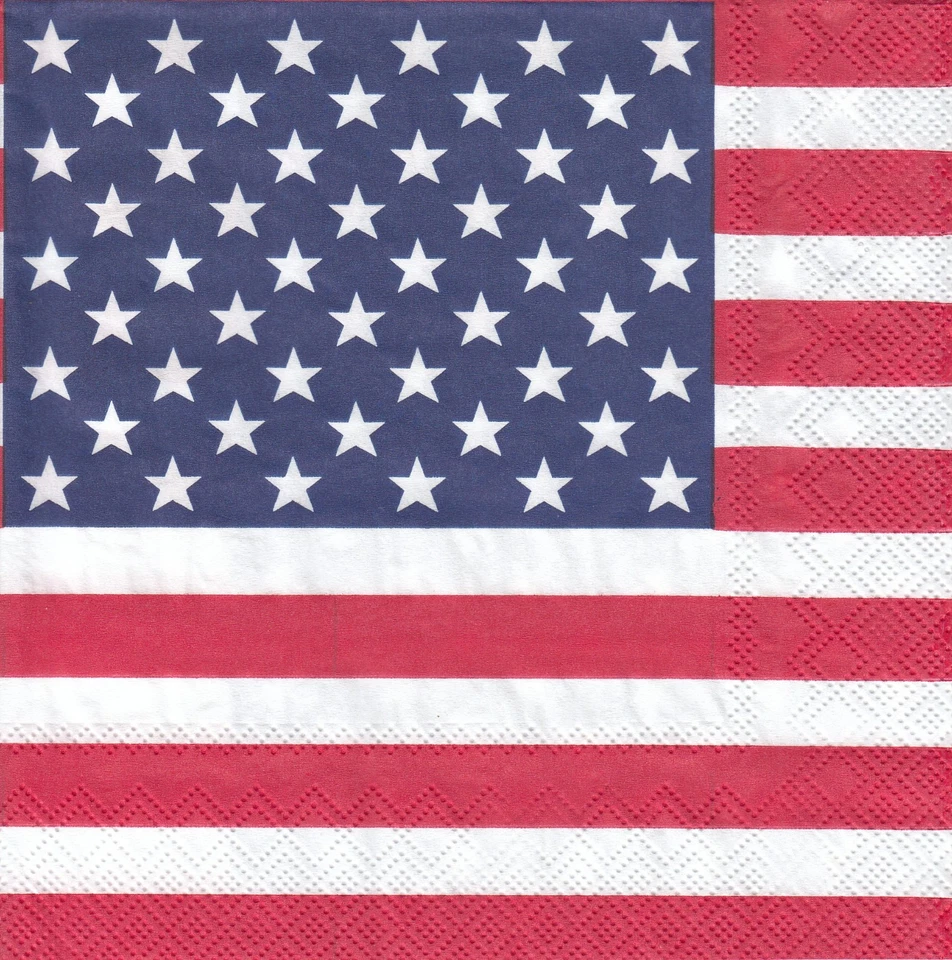 4 tovaglioli di carta da pranzo tovaglioli (G4-2) bandiera USA - Immagine 1 di 1