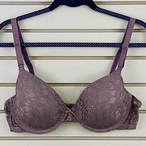 Loving Moments by Leading Lady 38C Nursing Bra Lavender Lace Underwire Padded - Picture 1 of 8
