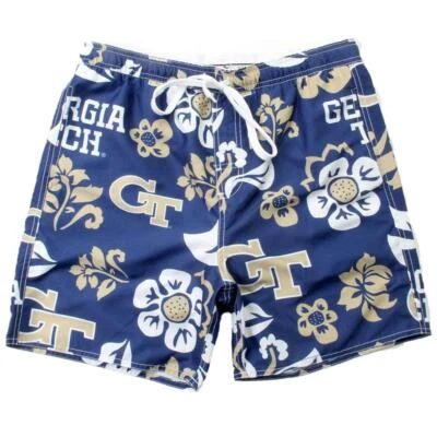 Men's Georgia Tech GT Swim Trunks Floral Swim Shorts - Image 1 of 4