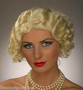 FORO RUGIENTE AÑOS 20 RUBIA FLAPPER PELUCA ADULTO HALLOWEEN DISFRAZ ACCESORIO 59400 - Imagen 1 de 1
