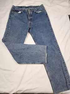 Mens Levis 501 stone acid wash button fly jeans USA vintage tag W38 x L34 - Picture 1 of 10