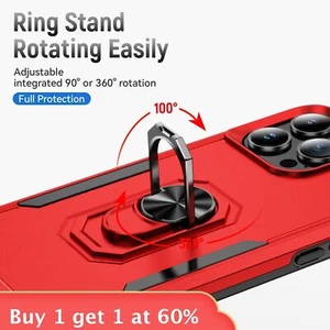 Cell Phone Case For iPhone 16 15 14 Pro Max Plus 13 11 12 XR Rotation Magnetic - Picture 1 of 15