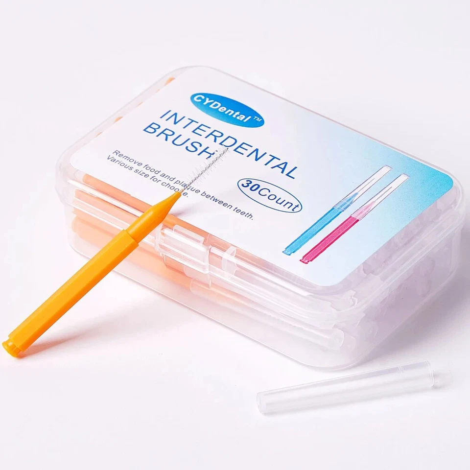 30Pcs Dental Orthodontics Brace Interdental Brush Clean Between Teeth Toothbrush - Image 1 of 4