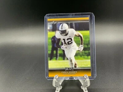 2017 LEAF DRAFT #11 CHRIS GODWIN ROOKIE CARD RC GOLD SP TAMPA BAY BUCCANEERS PSU - Image 1 of 2