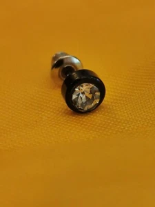 One Pair of Silver Plated Stud Earrings with back - Picture 1 of 4