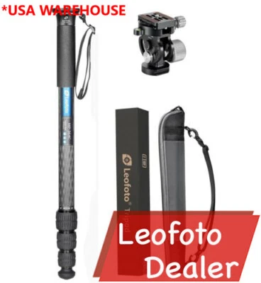 Leofoto MP-364C+VH-10S CF Monopod with VH-10S Two Way Tilt Head - Image 1 of 4