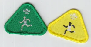 Boy Scout Badges CUB SCOUT ATHLETE Proficiency green+yellow - Picture 1 of 1