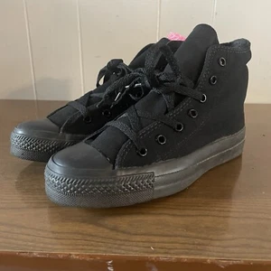 Vintage Converse Chuck Taylor All Star High Black On Black Made In USA Größe 3 - Bild 1 von 7