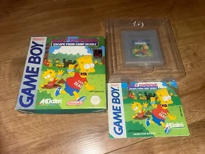 Nintendo Game Boy Bart Simpsons Escape From Camp Deadly con caja y manual - Imagen 1 de 2