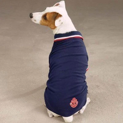 Одежда для собак ZACK & ZOEY темно-синяя морская футболка поло X-Small чихуахуа  - Изображение 1 из 2