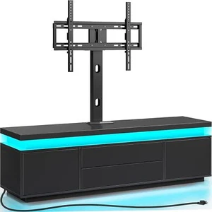 Rolanstar TV Stand with Mount & Power Outlet, 51" TV Stand Mount 32/45/55/60/65 - Picture 1 of 6