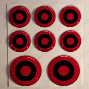 Albania Stickers Cockade 3D Roundel Resin Domed Adhesive Air Force Sticker - Picture 1 of 1