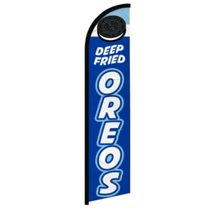 Deep Fried Oreos Windless Advertising Swooper Flag Food Concessions Flag - Picture 1 of 2