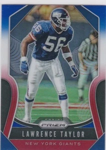 LAWRENCE TAYLOR PRIZMS New York Giants Football Card RED WHITE & BLUE VERSION - Foto 1 di 2