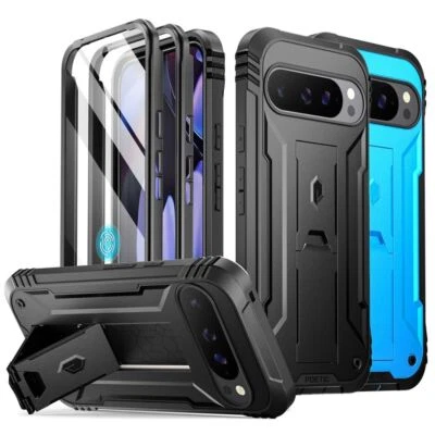 For Google Pixel 9 / 9 Pro Case | Poetic with Kickstand Built-in-Screen Cover