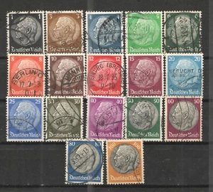 Germany -Third Reich 1933-36 Sc# 415-431 Used G/VG - set Hindenburg type - Picture 1 of 1