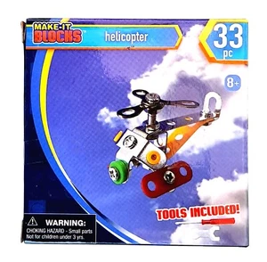 MAKE-IT BLOCKS - HUBSCHRAUBER - 33 STCK. WERKZEUGE ENTHALTEN 8+ NEU - Bild 1 von 1