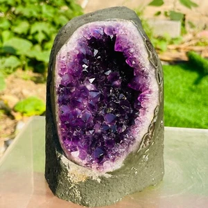 3.92lb Natural Purple Amethyst Geode Quartz Cluster Crystal Specimen Healing - Picture 1 of 10