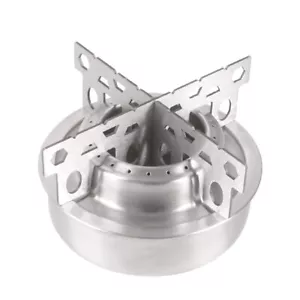 Outdoor Portable Camping Mini Alcohol Stove Cooking Burner Head With Cross Stand - Picture 1 of 9