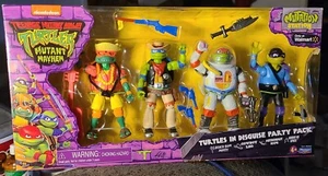2023 TMNT Mutant Mayhem Turtles In Disguise Party Pack figures Playmates MIB  - Picture 1 of 2