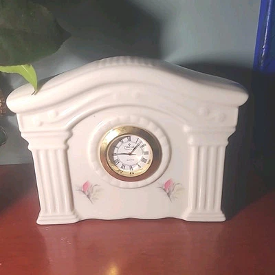 Reloj Rosa Blarney Parian Donegal China Tamaño Escritorio Foto 1 de 4