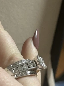 2.58 Diamond carat Gold Princess Cut Natural Diamond Kay’s engagement Ring 14 K - Picture 1 of 6