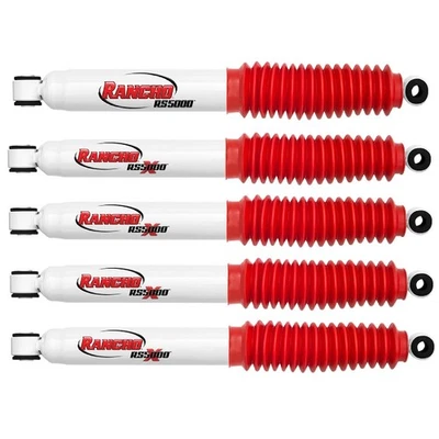 Rancho Steering Damper & Front/Rear RS5000X Gas Shocks for Ford F250 F350 4WD - Image 1 of 4