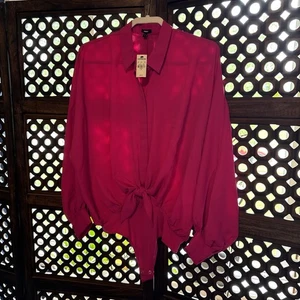 Express Pink Bodysuit NWT Sz Medium - Picture 1 of 5