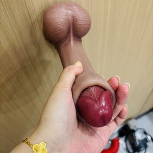 Liquid Silicone Realistic Dildo Skin Feeling Soft Huge Penis Suction Dong-21CM - Picture 1 of 18