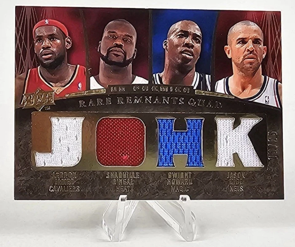 2007-08 UD Remnants Quad Lebron James Shaquille O’Neal Howard Kidd #5/25 - Image 1 of 3