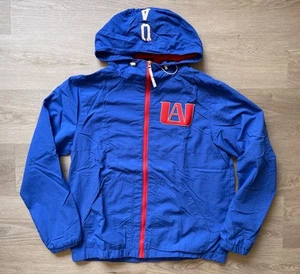 My Hero Academia UA High Jacket Windbreaker Hooded Full Zip Size Medium B5 - Picture 1 of 13
