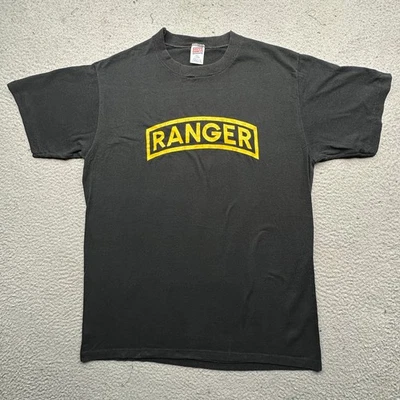 Vintage 80s Soffe Shirts Army Ranger Single Stitch T-Shirt Large Short Sleeve - Image 1 of 4