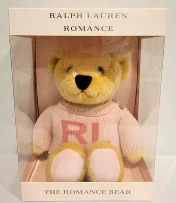 RALPH LAUREN EL ROMANCE OSO DE PELUCHE ROSA BEIGE MARRÓN peluche NUEVO EN CAJA Foto 1 de 4