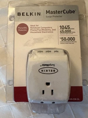 Belkin F9H120CW Surge Protector MasterCube 1045 45,000 amps - NWT - Image 1 of 3