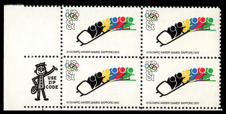 US Scott # 1461, Olympic Bobsledding, Zip Block of 1972 8¢ Stamps, MNH - Image 1 of 1