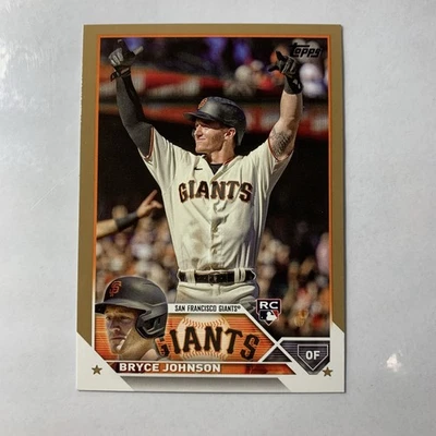 Bryce Johnson 2023 Topps Series 2  #571 Gold RC  /2023 San Francisco Giants - Image 1 of 3