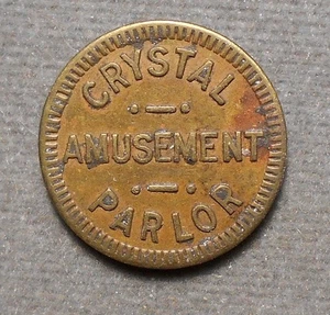 Amusement: (Van Nuys, CA), Crystal Amusement Parlor   Good For 1 Free Play. Bra - Picture 1 of 2