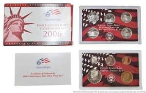 2006 United States Mint 10pc Silver Proof American Coin Set w/ Box COA - Picture 1 of 5