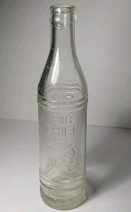1950s VINTAGE SODA BOTTLE EMBOSSED COCA COLA BIG CHIEF GRAPHIC CLINTON MISSOURI - Picture 1 of 23
