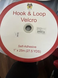 Hook & Loop Velcro White Self Adhesive 1” X 25m (27.5 Yards) Price Per Roll - Picture 1 of 5