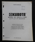 1980s Kubota B4520 L4520 B4530 L4530 'Tractopelle " Pièces Catalogue Manuel