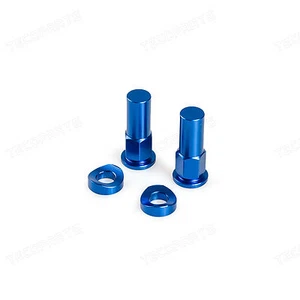 Blue CNC Rim Lock Nut Spacer Kit For CR YZ KX RM CRF YZF KXF RMZ 85 125 250 450 - Foto 1 di 4