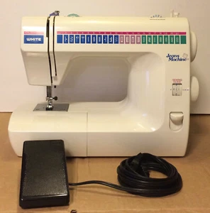 💜OOS White Jeans Machine Model 1977 Sewing Machine With Foot Pedal Heavy Duty - Picture 1 of 8