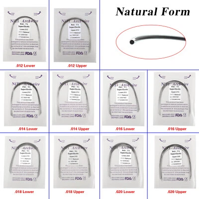 100 PCS Dental Ortho Arch Wire Niti Super Elastic Round Natural Form 10 Packs po - Image 1 of 4