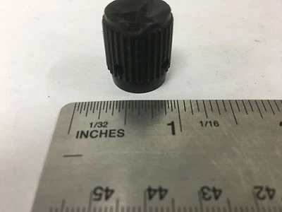 Vintage Small Mercedes-Benz Black Bakelite Finely Knurl Skirted Knob  - Image 1 of 3